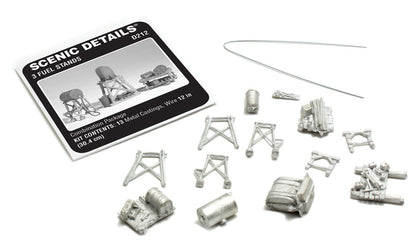 Woodland Scenics D212 All Scale 3 Fuel Stands HO Scale Kit