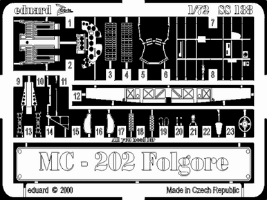 Eduard SS138 1/72 MC 202 Folgore for Hasegawa