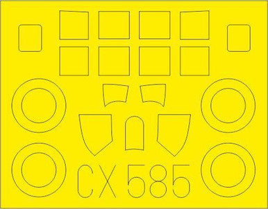 Eduard CX585 1/72 Paint Mask for ARMA HOBBY Wildcat Mk.VI