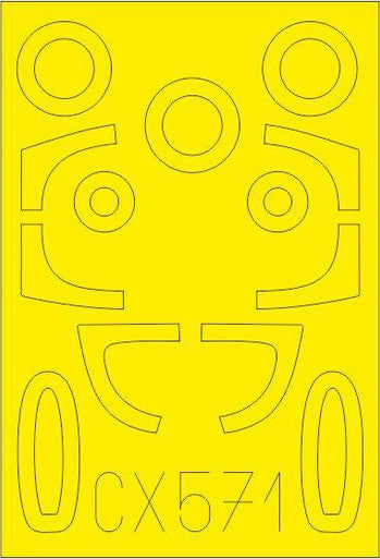 Eduard CX571 1/72 Mask He162A for SHY Canopy Mask Set