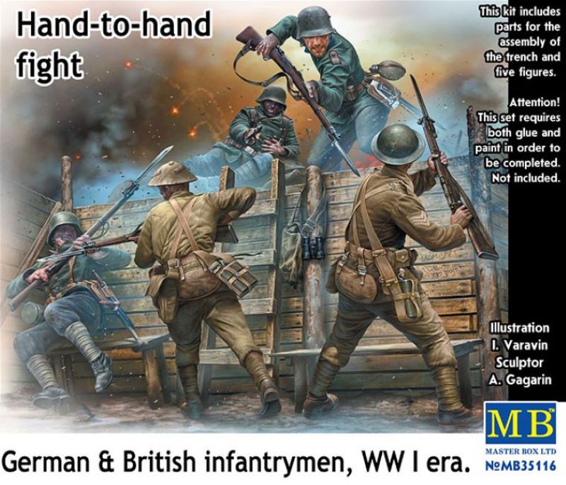 Master Box Models 35116 1/35 WWI Hand-to-Hand Fight German & British Infantrymen
