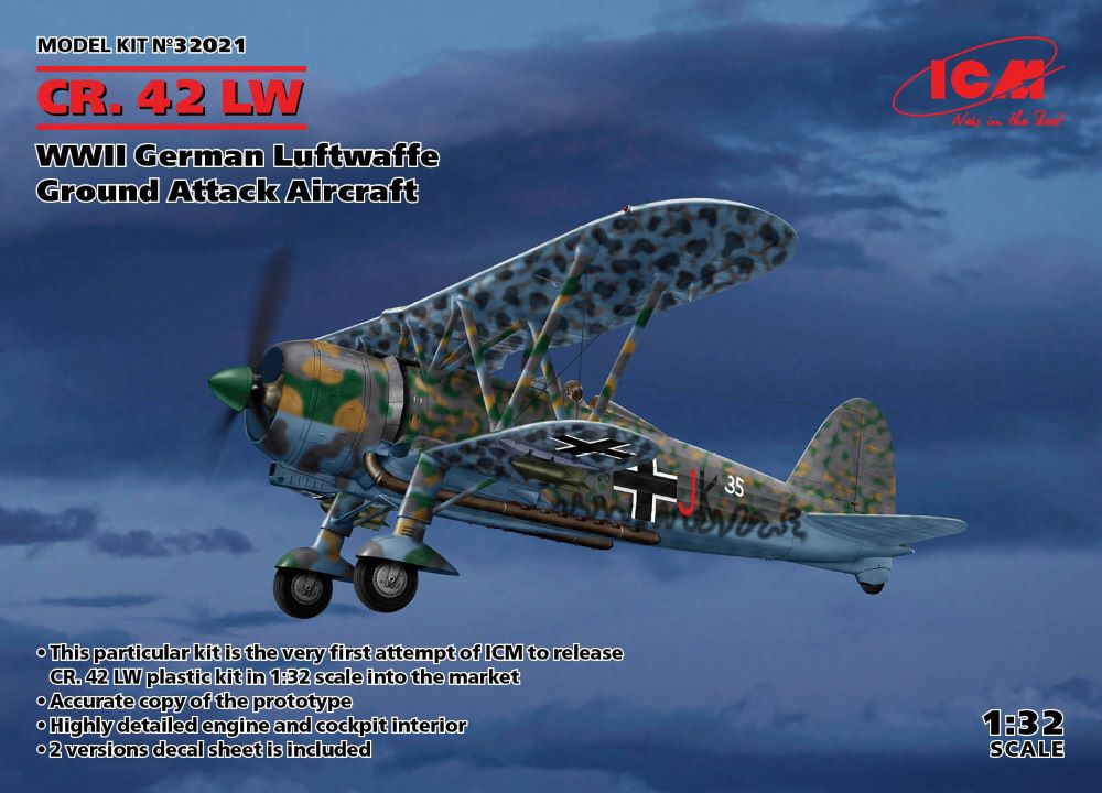 ICM Models 32021 1/32 WWII German CR42 LW Ground Attack Aircraft