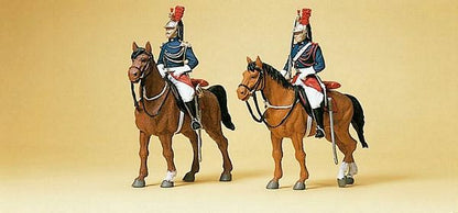Preiser 10435 HO Scale Police Mounted On Horseback Republican Guards