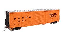 Walthers Mainline 910-46710 HO 50' Waffle Side Boxcar D&RGW #65301