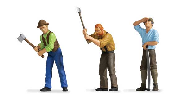 Noch 17333 G Scale Lumberjacks -- pkg(3)