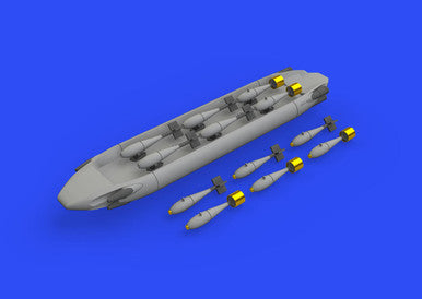Eduard 648566 1/48 Dispenser w/BDU33 & Mk. 76 Bombs (PE & Resin)
