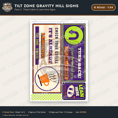 Alpine Railworks 30781G G Scale Roadside Signs - Mystery Spot