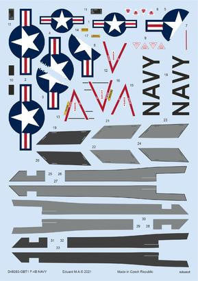 Eduard D48093 1/48 Decal F-4B NAVY for Tamiya