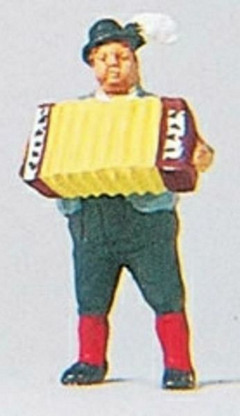 Preiser 29057 HO Scale Individual Figure - Working People -- Playing Accordian
