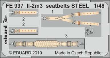Eduard FE997 1/48 Il-2m3 Seatbelts Steel for Tamiya
