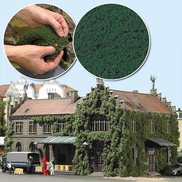 Busch 7343 HO Scale Foliage Pad -- Dark Green 5-29/32 x 9-27/32" 15 x 25cm