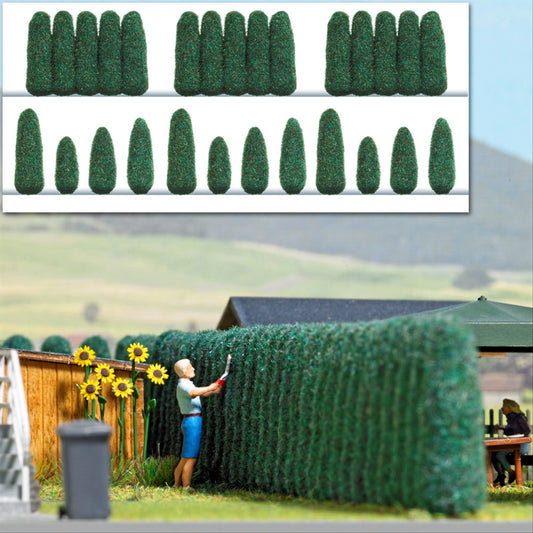 Busch 1270 HO Scale Trees of Life / Thuja Shrubs, Assembled