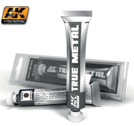 AK Interactive 461 True Metal: Gun Metal Wax Paint 20ml Tube