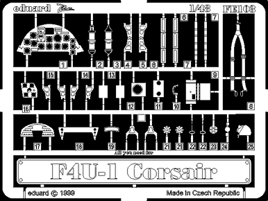 Eduard FE103 1/48 Corsair Photo Etch Interior Detail Set