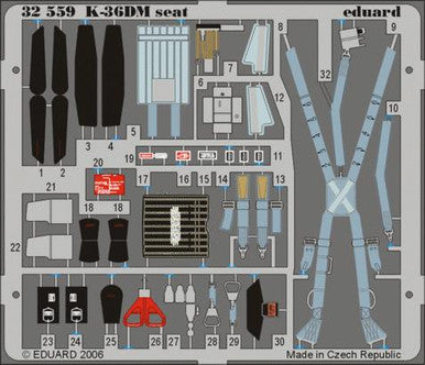Eduard 32559 1/32 MiG-29 Fulcrum K-36DM Seat for Trumpeter