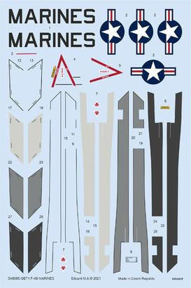 Eduard D48095 1/48 Decal F-4B Marines for Tamiya