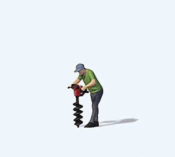 Preiser 28263 HO Man Drilling the Ground