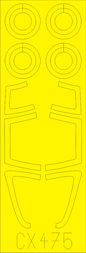 Eduard CX475 1/72 Su-33 Flanker D Mask Canopy Mask Set