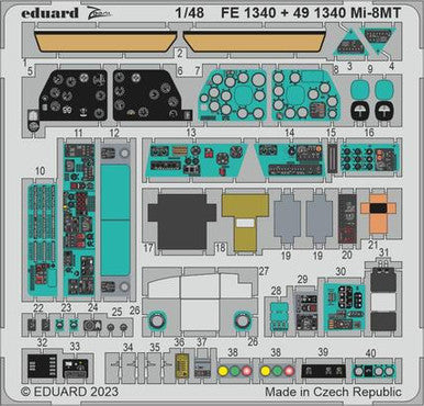 Eduard 491340 1/48 Mi-8MT for Zvezda Photo Etch Detail Set
