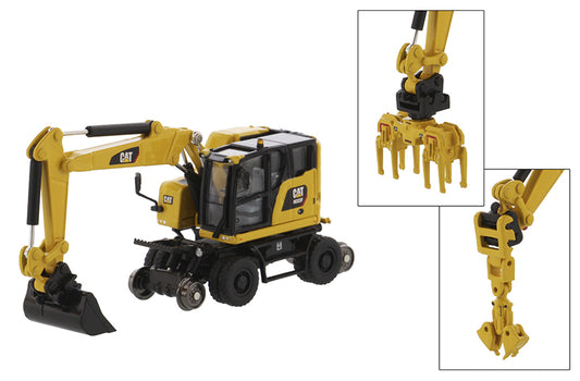 Diecast Masters 85612 1/87 Cat M323F Railroad Excavator, Yellow