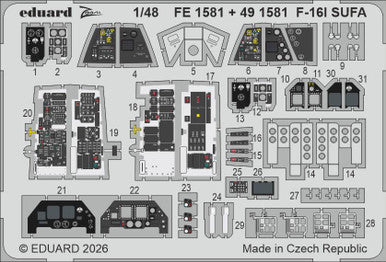 Eduard FE1581 1/48 Zoom Set F-16I SUFA for GREAT WALL HOBBY