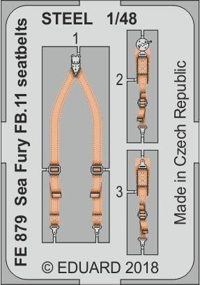 Eduard FE879 1/48 Sea Fury FB.11 Seatbelts Steel for Airfix