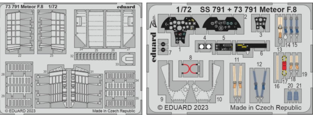 Eduard 73791 1/72 Aircraft- Meteor F8 for ARX (Painted)
