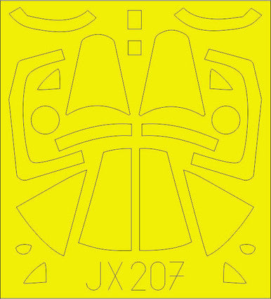 Eduard JX207 1/32 Mask F-4U1D for Tamiya Canopy Mask Set