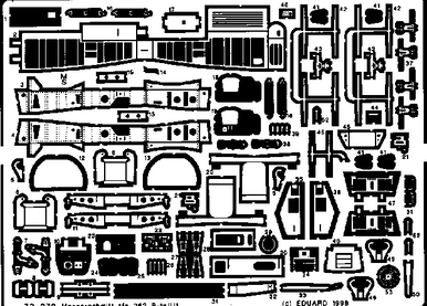 Eduard 72270 1/72 ME262B1a/U1 for RMG Photo Etch Detail Set