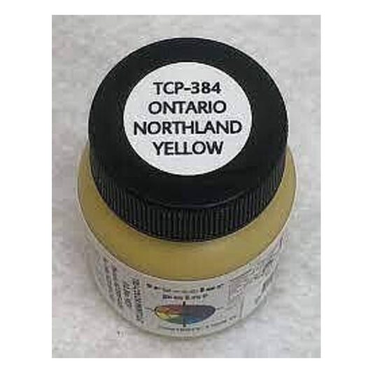 Tru-Color Paint 384 All Scale Railroad Color Acrylic Paints - 1oz 29.6ml -- Ontario Northland Yellow