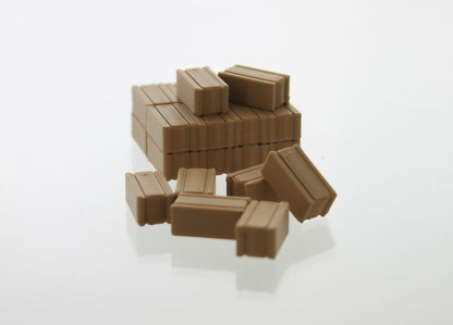 3D To Scale 64-306-BN 1/64 – Square Hay Bales 8pk Brown Diorama Detail