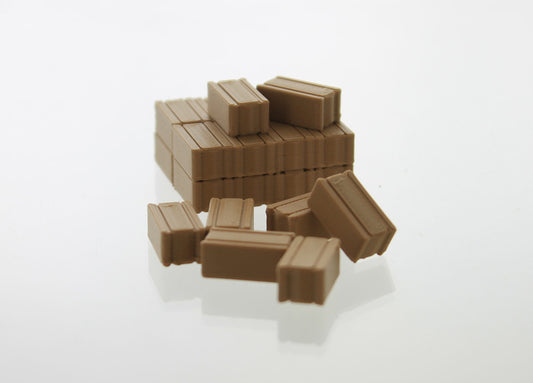 3D To Scale 64-306-BN 1/64 – Square Hay Bales 8pk Brown Diorama Detail