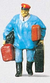Preiser 28013 HO Scale Individual Figure - Railway Personel Porter