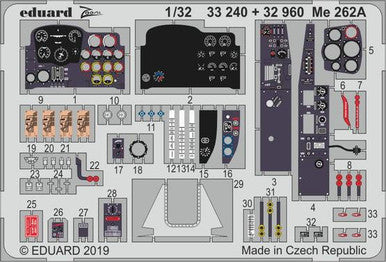 Eduard 33240 1/32 Me 262A for Revell Photo Etch Detail Set