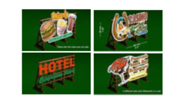 Bachmann 39103 HO Laser-Cut Outdoor Billboard Kit (4/diff)