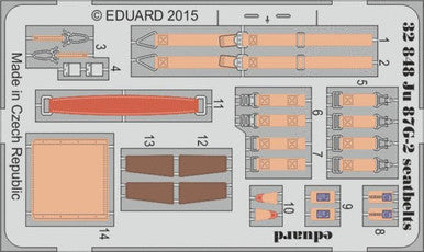 Eduard 32848 1/32 Seatbelts Ju87G2f or TRP (Pre-Painted)