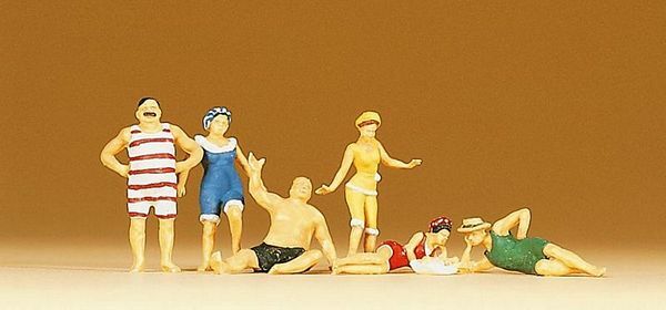 Preiser 12135 HO Scale 1900s Figures -- People Bathing