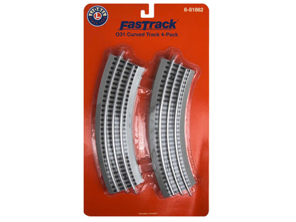 Lionel 6-81862 O Gauge FasTrack O31 Curved Track 4-Pack