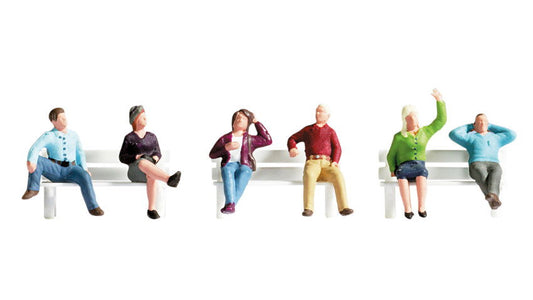 Noch 36540 N Scale Seated People Set #4, pkg(6)