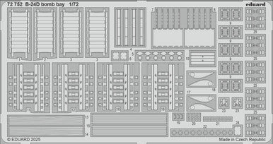 Eduard 72752 1/72 B-24D Bomb Bay Photo Etched Set for AIRFIX