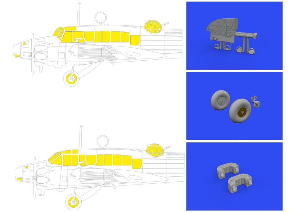Eduard 644204 1/48 Aircraft- Anson Mk I LooKplus for ARX (Mask, Photo-Etch & Res