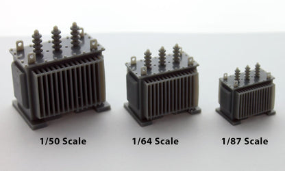 3D To Scale 64-440-GY 1/64 Electrical Transformer, Grey