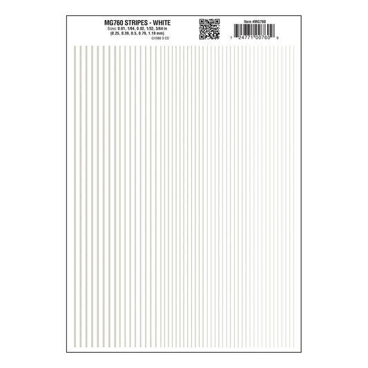 Woodland Scenics MG760 All Scale Stripes White