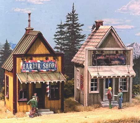 Bar Mills 512 HO Scale Twin Peaks Kit - Two Small Businesses