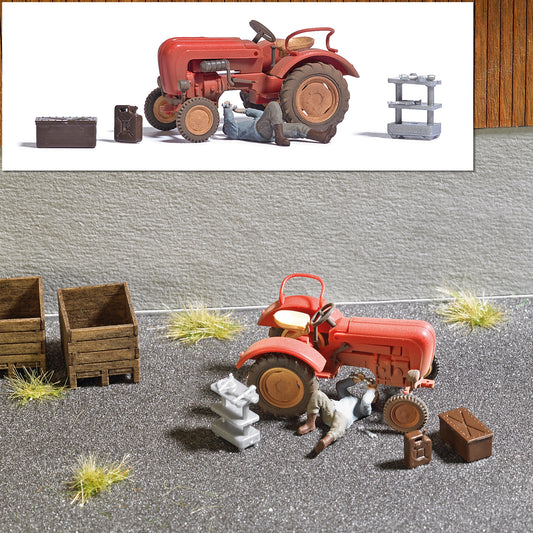 Busch 7937 HO Scale Tractor Repair Action Set