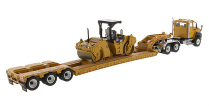 Diecast Masters 85601C 1/50 Cat CT660 Truck, Lowboy & Compactor