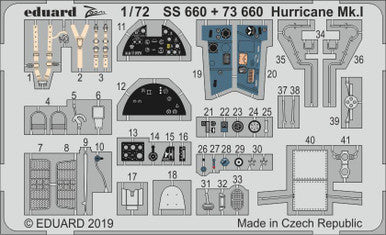 Eduard 73660 1/72 Hurricane Mk.I Photo Etched Set for AIRFIX