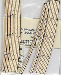 Blair Line 125 HO Scale Laser-Cut Curved 2-Lane Wood Grade Crossing pkg(2)