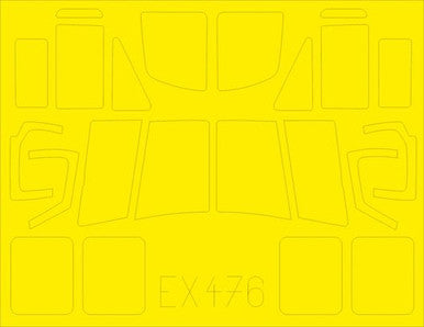 Eduard EX476 1/48 Mask UH-1Y for Kittyhawk Canopy Mask Set