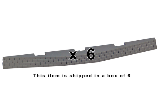 Piko 55443 HO Scale Roadbed for Left Curved Switch Machine, 6 Pcs